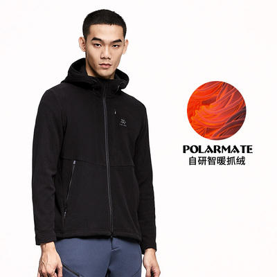 kailas凯乐石抓绒衣男户外摇粒绒保暖连帽卫衣kg2032502