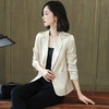 重磅真丝小西装外套女秋季2021新长袖上衣休闲气质纯色桑蚕丝西服HR-92166 商品缩略图3