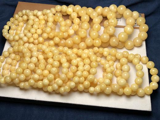 天然原矿俄料白花琥珀（蜜蜡）手链 饰品美物 商品图1