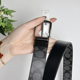 COACH/蔻驰  奥莱款男士老花双面可裁剪腰带