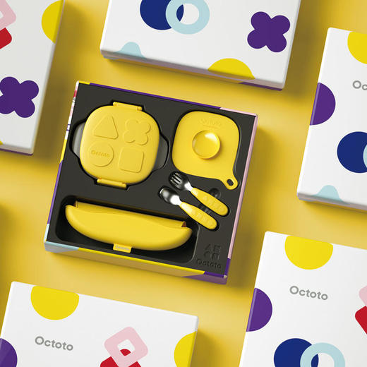 【双十一特价】周岁礼物|Octoto奥克兔兔儿童餐具礼盒套装四件套 商品图0