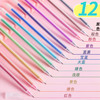 【磨砂彩色中性笔】6色/12色学生用0.5mm全针管ins日系可爱创意磨砂水笔手账笔便签纸贴纸彩笔做笔记专用中性笔高颜值水性笔 商品缩略图1