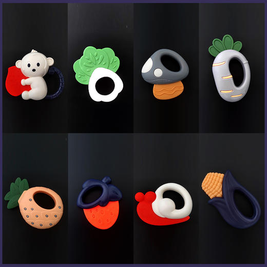 新生儿满月礼百天礼月龄宝宝安抚牙胶咬咬乐摇铃安抚兔布偶玩具优乐恩 商品图3