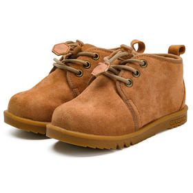 卡特兔秋冬款宝宝骆驼短靴 棕/豹纹 一段/二段