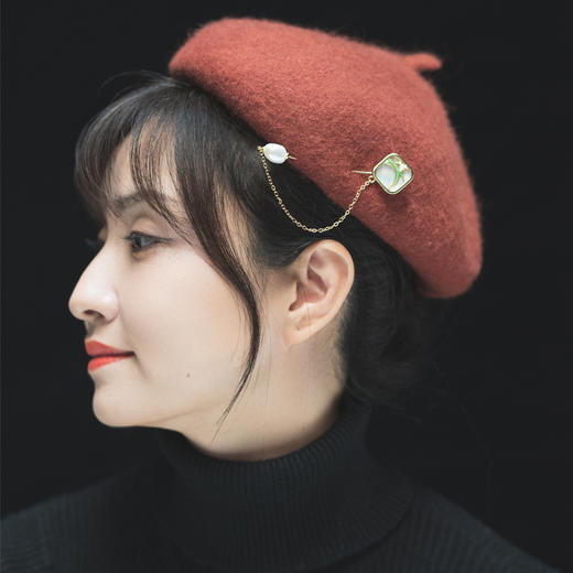 【三生石•正念】梅兰竹菊多用巴洛克珍珠胸针 商品图8