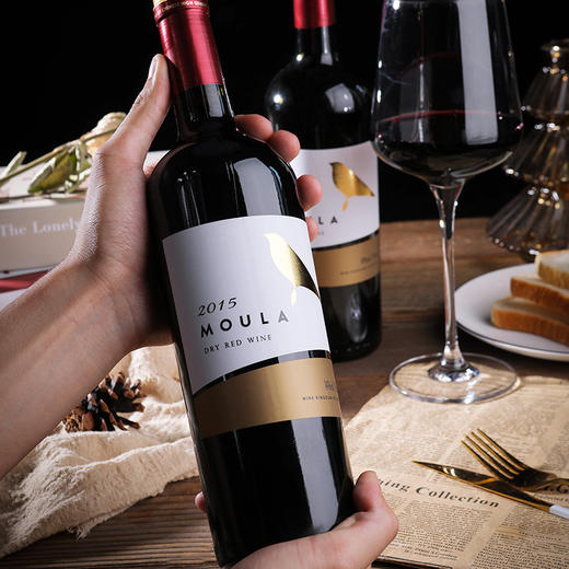 慕拉干红葡萄酒 红酒750ml国产红酒赤霞珠梅洛金鸟干红 商品图1