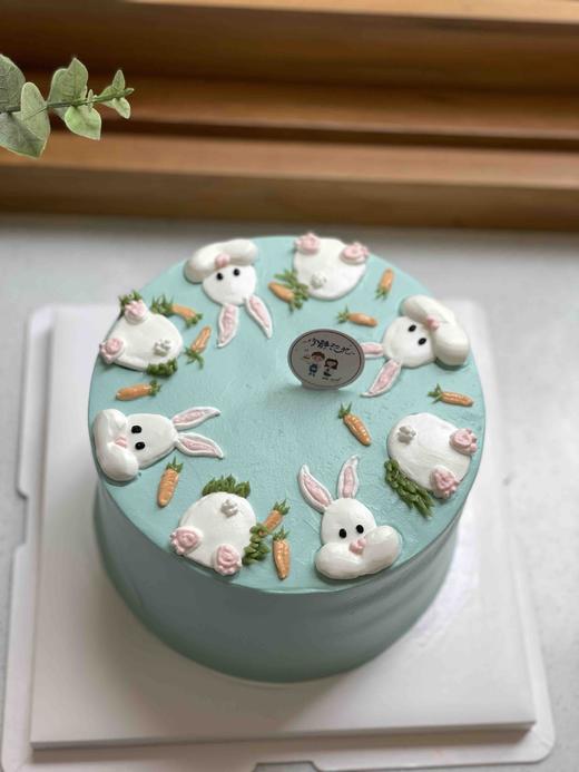 手绘兔子奶油蛋糕 下单前请仔细阅读商品详情 商品图0