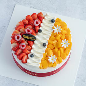 乳脂奶油蛋糕 草莓芒果 香浓乳脂奶油和新鲜水果搭配 生日蛋糕 新款乳脂奶油08