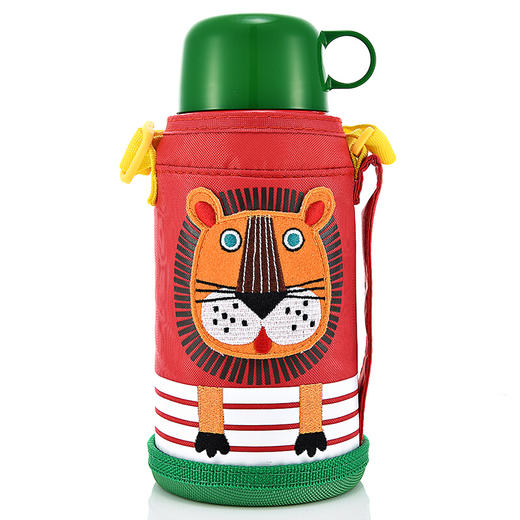 【6F】虎牌丨304不锈钢真空儿童保温杯 便携带杯套 MBJ-C06C 600ml 小狮子 EL 商品图1