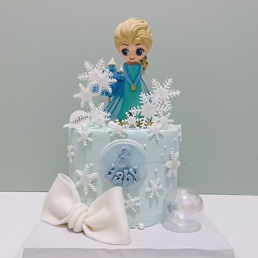 儿童款  艾莎 冰雪风暴 · 奶油霜蛋糕（下单备注年龄） 商品图0