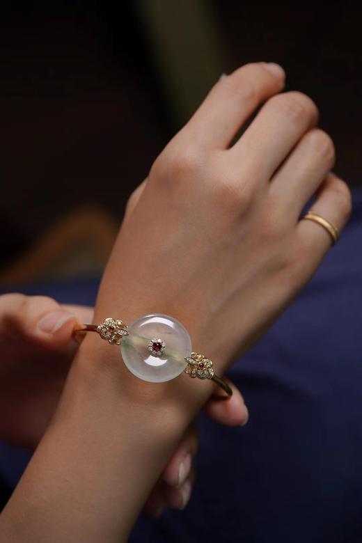 【喆】【凤毛麟角】翡翠平安扣手镯（项链） 商品图4