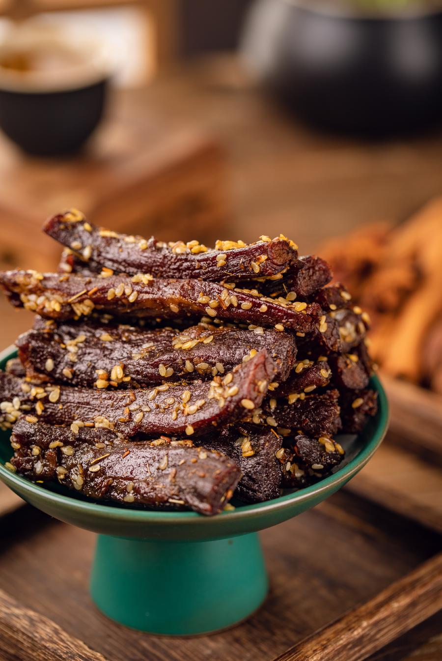 【天佑牧人手工坊-善烤】青藏特产-青海牦牛肉干-现烤原味,香辣,孜然