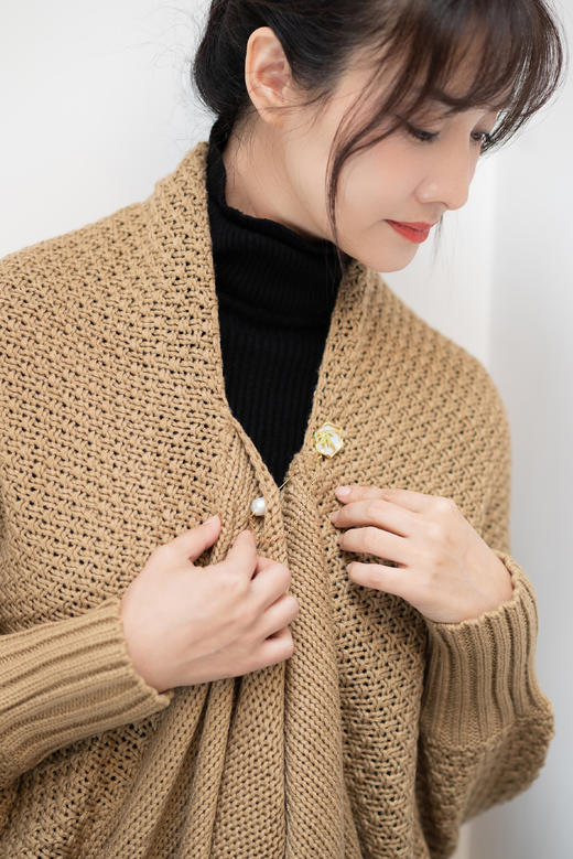 【三生石•正念】梅兰竹菊多用巴洛克珍珠胸针 商品图5