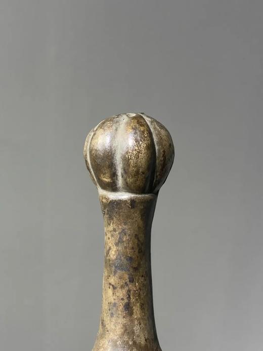 青铜鎏银錾花瓜棱直颈净水瓶，顺丰包邮 商品图11