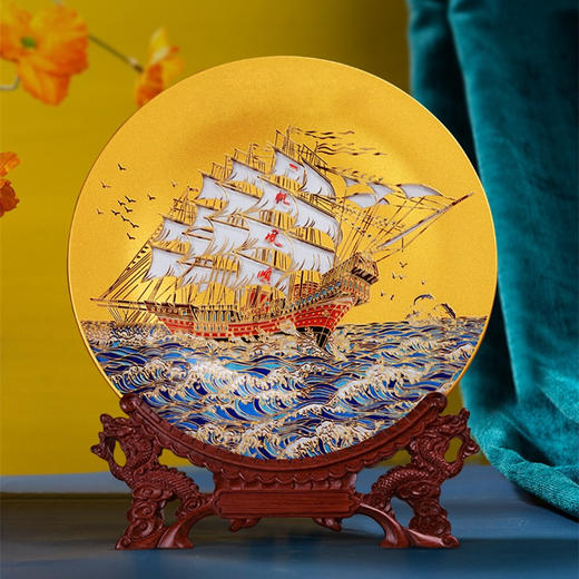 双面雕刻水晶盘 商品图0