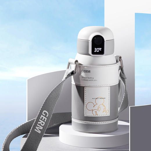 Germ米奇系列智能儿童保温杯套装 双盖+杯套 带吸管316食品级可爱幼儿园水杯水壶500ml 商品图5