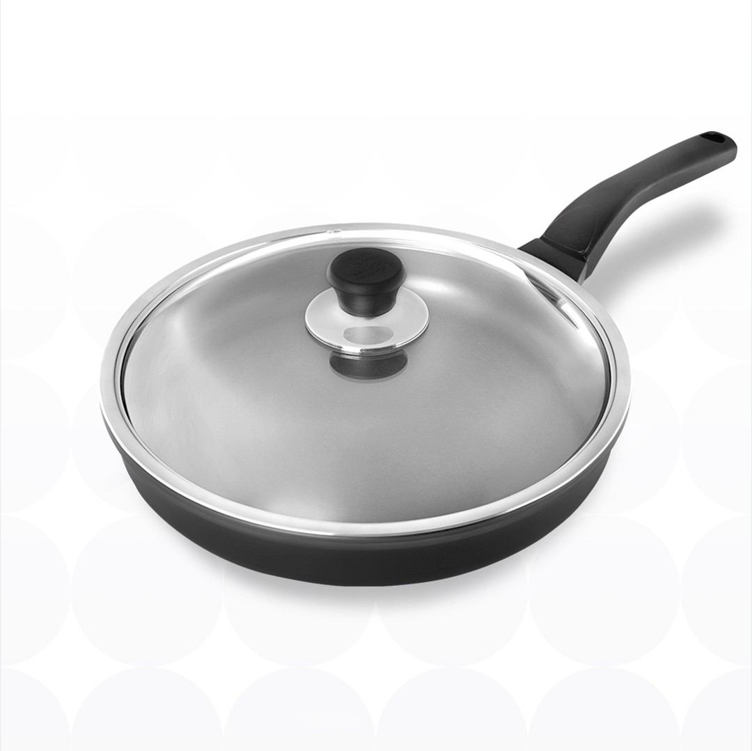 鹅妈妈晶钻平底锅，晶钻锅，钛晶锅，无涂层物理不念性能，健康锅