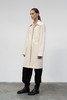 LOW CLASSIC  象牙白色/黑色侧开衩皮质长衬衫 商品缩略图1