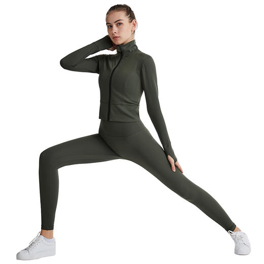 HWT华威特秋冬款云感机车肌肤高腰显瘦九分裤外套 商品图4