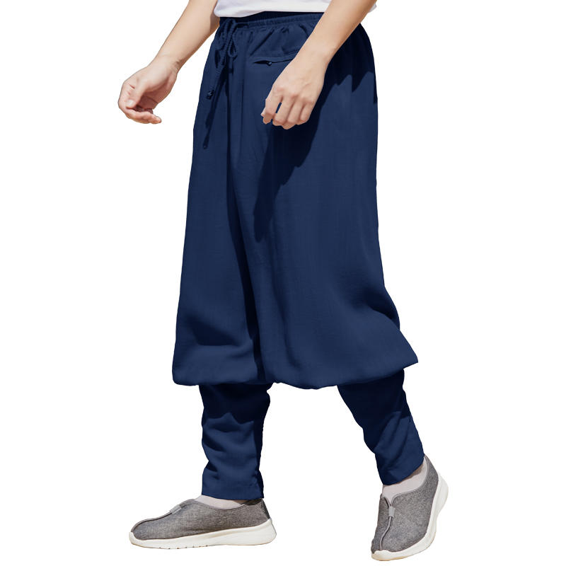 弘通专注品质 僧裤 免绑腿裤男夏季薄款女亚麻宽松小脚春秋收口裤