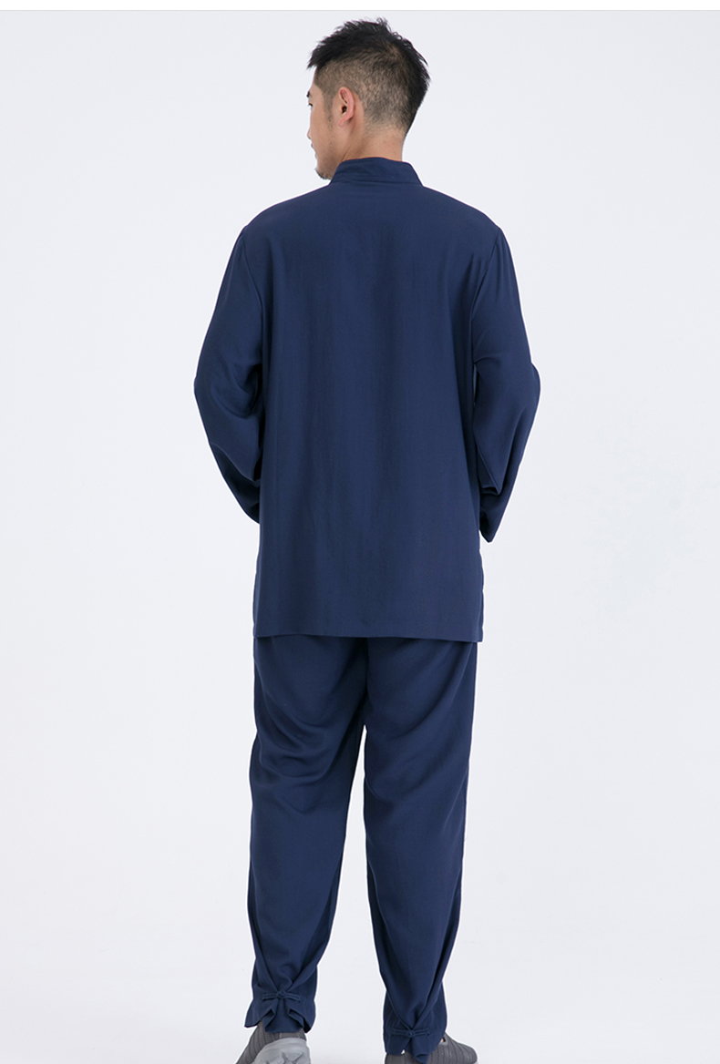 [弘通 专注品质] 男装 禅修服 居士服禅意中国风棉麻春秋佛系夏季