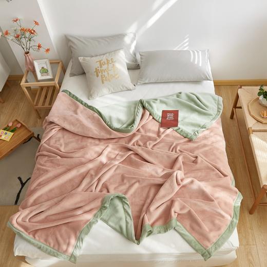 【双拼毛毯】毛毯双拼秋冬加厚毯子纯色撞色盖毯简约拼色保暖毯子  良品 商品图14