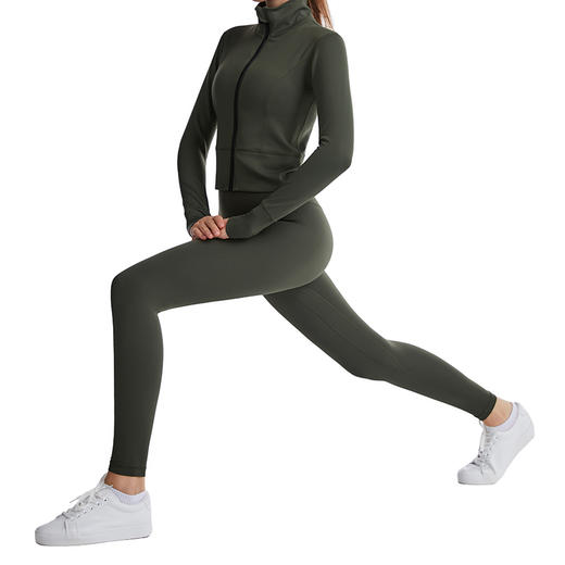 HWT华威特秋冬款云感机车肌肤高腰显瘦九分裤外套 商品图8