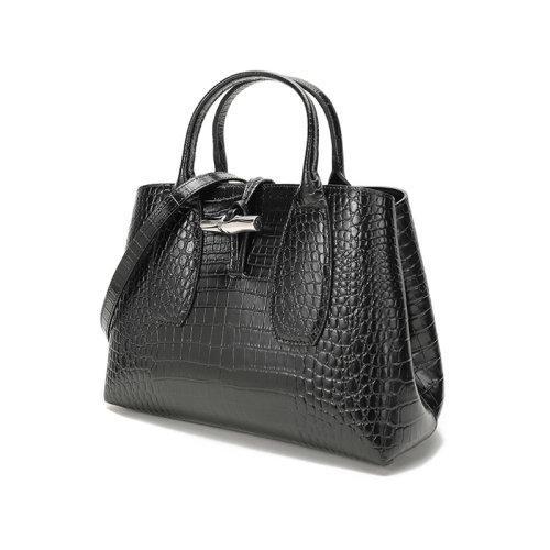 Longchamp/珑骧 2021款 女士ROSEAU系列中号牛皮手提单肩斜挎包竹节包 10058 HTS 商品图1