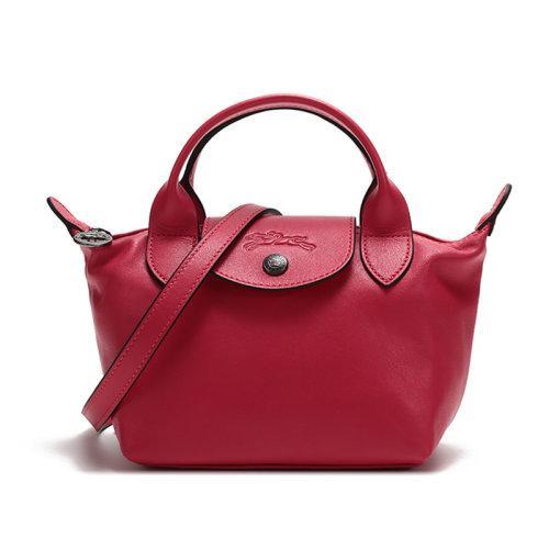 Longchamp/珑骧 女士LEPLIAGECUIR系列羊皮革迷你款手提单肩斜挎包饺子包 1500 757 商品图0