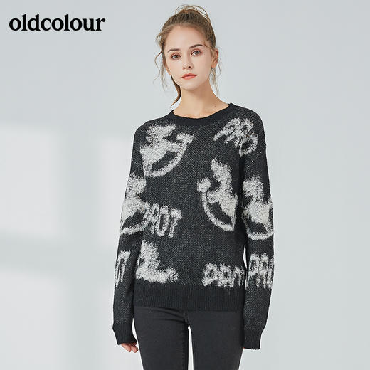 oldcolour2021秋季商场同款宽松百搭套头衫N34052428 商品图2