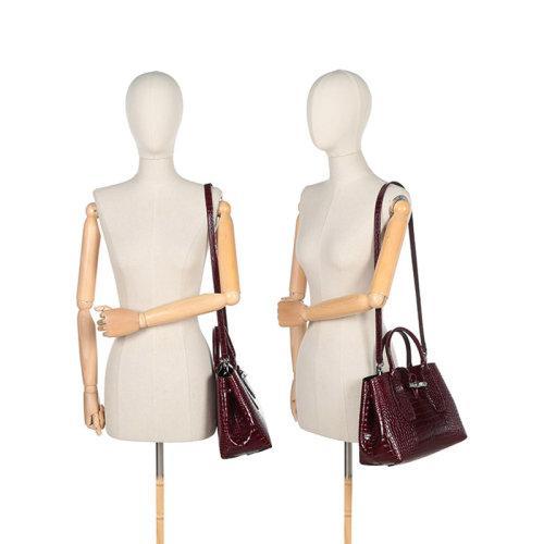 Longchamp/珑骧 2021款 女士ROSEAU系列中号牛皮手提单肩斜挎包竹节包 10058 HTS 商品图14