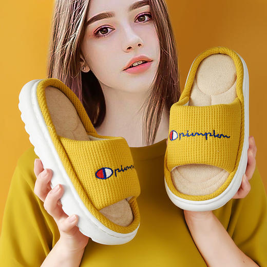 厚底四季亚麻拖鞋女士居家用防臭防滑情侣室内家居可爱棉麻布拖男 商品图2