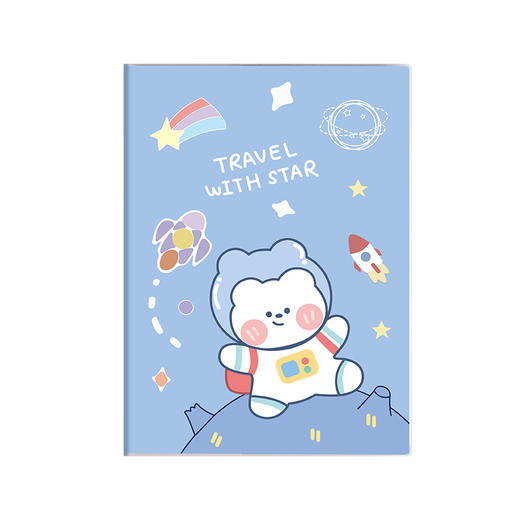 【4本装胶套笔记本】可爱卡通笔记本子a7本简约ins风文艺精致大中小学生作业本记事本练习本车线记录本 商品图7