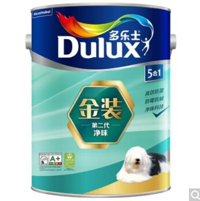 多乐士（Dulux）金装第二代五合一净味内墙乳胶漆 油漆涂料 墙面漆A8151 5L 商品图0