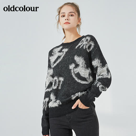 oldcolour2021秋季商场同款宽松百搭套头衫N34052428 商品图3