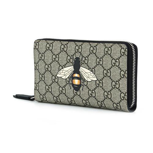 【国内现货】GUCCI/古驰女士蜜蜂印花人造帆布/配皮长款钱包钱夹451273K5V1N 商品图1