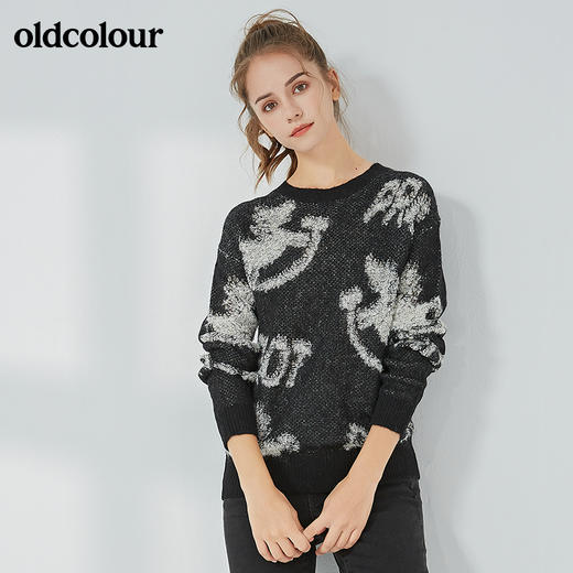 oldcolour2021秋季商场同款宽松百搭套头衫N34052428 商品图0