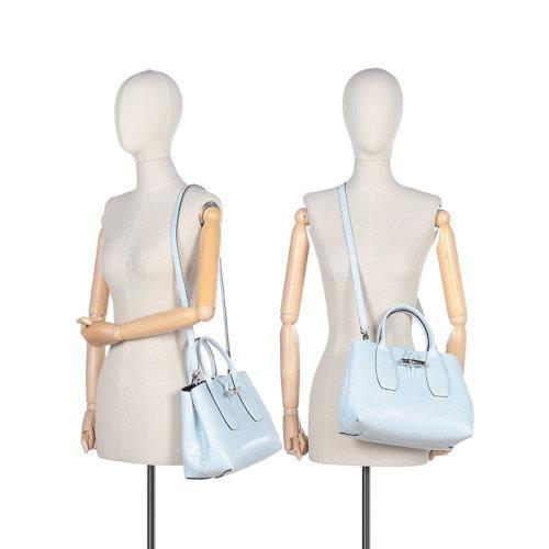 Longchamp/珑骧 2021款 女士ROSEAU系列中号牛皮手提单肩斜挎包竹节包 10058 HTS 商品图9