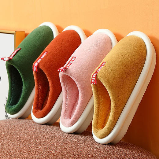 棉拖鞋女冬季家用室内居家居保暖防滑厚底月子情侣毛拖鞋秋冬天男 商品图8