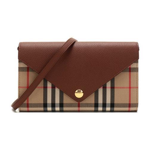 【国内现货】BURBERRY/博柏利 女款织物/配皮单肩斜挎包80251621 商品图0