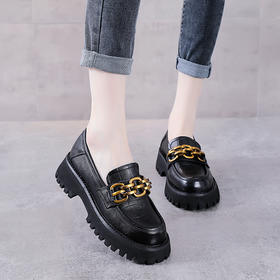 YR  A321厚底乐福鞋真皮一脚蹬英伦小皮鞋