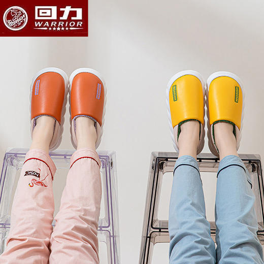 女男冬季加绒棉鞋休闲保暖家居防滑防水室内外两穿包跟棉拖 商品图3