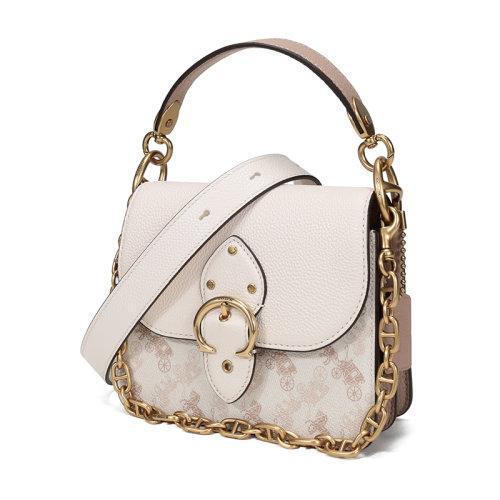 【现货秒发】COACH/蔻驰 2021春夏 女士专柜款BEAT系列小号涂层帆布/配皮手提单肩斜挎包 4603 商品图1