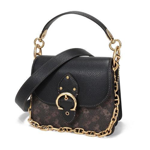 【现货秒发】COACH/蔻驰 2021春夏 女士专柜款BEAT系列小号涂层帆布/配皮手提单肩斜挎包 4603 商品图6