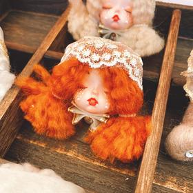 复古羊毛毡娃娃胸针