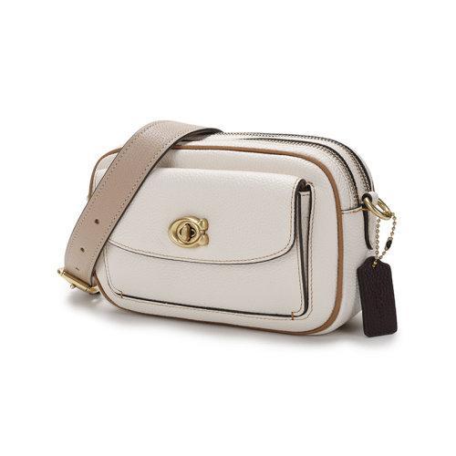 【国内现货】COACH/蔻驰 2021款 女士皮革WILLOW单肩斜挎包相机包 C0695 商品图1