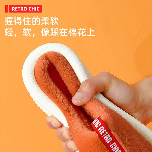 棉拖鞋女冬季家用室内居家居保暖防滑厚底月子情侣毛拖鞋秋冬天男 商品图7