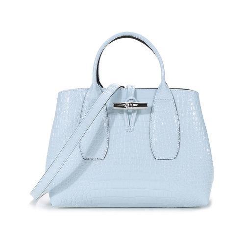 Longchamp/珑骧 2021款 女士ROSEAU系列中号牛皮手提单肩斜挎包竹节包 10058 HTS 商品图5