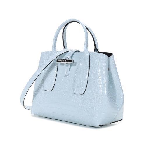 Longchamp/珑骧 2021款 女士ROSEAU系列中号牛皮手提单肩斜挎包竹节包 10058 HTS 商品图6