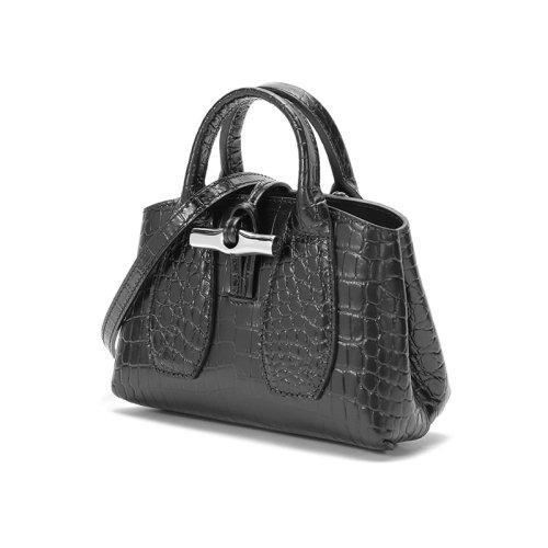 【国内现货】Longchamp/珑骧 2021款 女士ROSEAU系列特小号牛皮手提单肩斜挎包竹节包 10057 HTS 商品图1